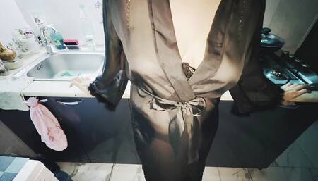 My mother-in-law grabbed me by the penis and dragged me to her couch! I had to satisfy this and entertain her with a frank conversation!