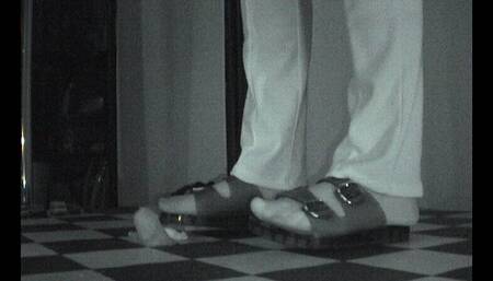 Tanja crushes my penis under three pairs of worn-out shoes - Cam 3