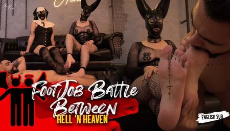 A footjob battle between Good and Evil (720 EN-sub) - Footjob - Foot Fetish - Religious - Nun Fetish - Nylon Footjob