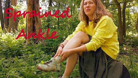 Sprained ankle and my dirty feet