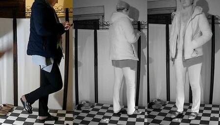 Tanja crushes my penis under three pairs of worn-out shoes - Cam 4