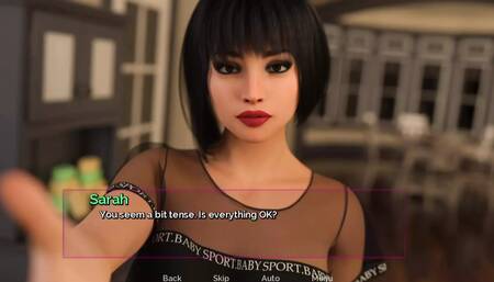 Shut Up and Dance Adult game scene of all night fuck to stepsister in kitchen