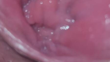 pointing a flashlight at my pussy and tits