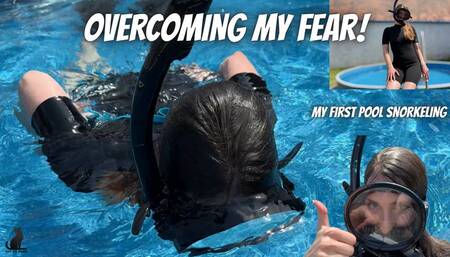 Overcoming Fear! First Time Pool Snorkeling in Wetsuit 4K