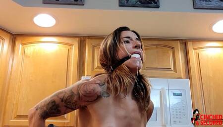 Mya Chair Tied, Topless and Drooling (MP4 Format)