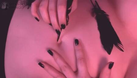 Bellygasm agony self tickling belly button part two