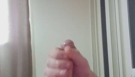 Oiled cock Cumming hard