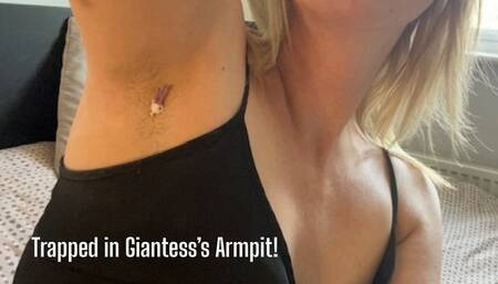 Trapped in Giantess's Armpit!