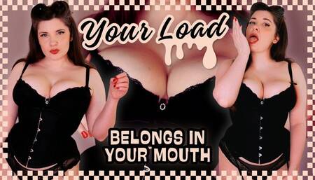 Your Load Belongs in Your Mouth – MissHannelore delivers strict CEI instructions with vintage glamour Using humiliation, edging, and erotic conditioning to train you into a devoted cum-eater with no choice but to obey