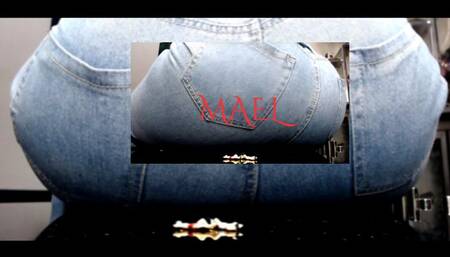 Boys Ruined In Jeans Ass-Fyxiation With Giant Ass Unaware