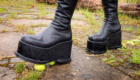 Crushed Apples Beneath My Unif Smoke Boots