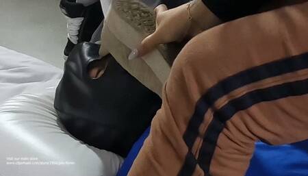 MAITE AND KATIA FOOT SMOTHER AND FOOT DOMINATION MALE SLAVE