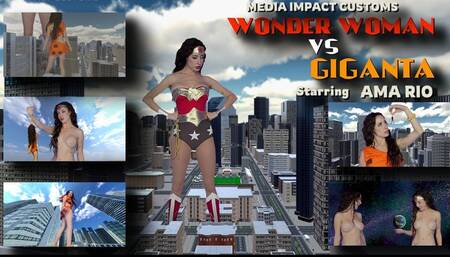 Wonder Woman vs Giganta - Ama Rio - Cosplay - Giantess - Super heroes