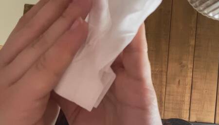 AdeleHandy Very Snotty Nose Blowing and Sneezing