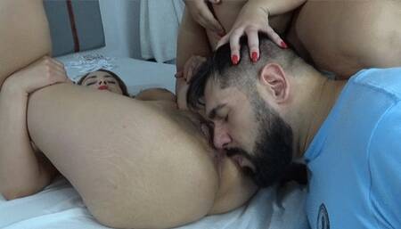 QUEEN RELEASING ALL WTWO BEAUTIFUL PRINCESSES DOMINATING THE SLAVE BEING MARKED WITH A LOT OF FACE AND FART PART 2 BY ISABELITA , NICOLLY ROMANOFE AND DANIEL SANTIAGO CAM FULL HD