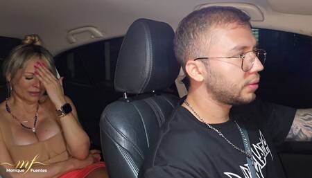 Uber driver gives a Colombian MILF a double creampie - Monique Fuentes and Brian Evansx
