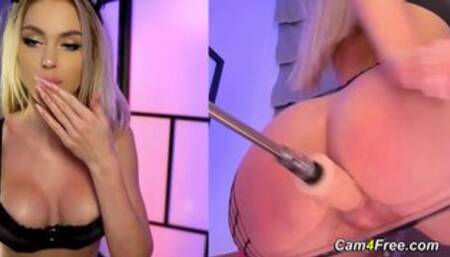 Hot Blonde Squirts Hard in Dual Cam View