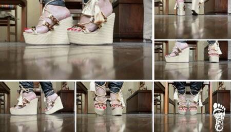 JULIETTE-RJ Cuckold Humiliation JOI - WEDGES HEELS - PLATFORM HEELS - RED NAILS - JOI - CUM ORDERS - HAND JOI - LICKING ORDERS - HUMILIATION - FOOT FETISH