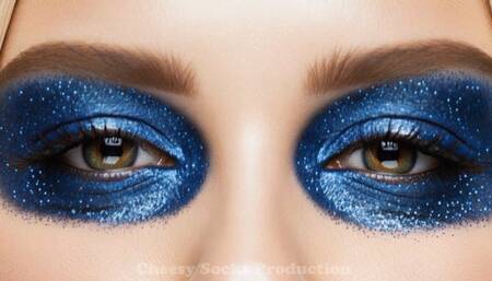 BLUE GLITTER EYES FETISH MESMERIZE