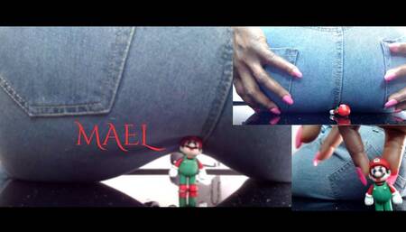 Tiny Neighbor Trampled With Denim Jeans In Ass Smothering