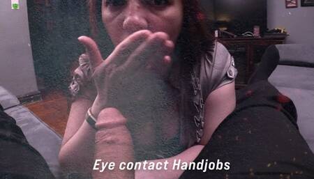 Eve Handjob with direct Eye Contact