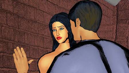 Hot sexy widow woman enjoyed sex in the bathroom