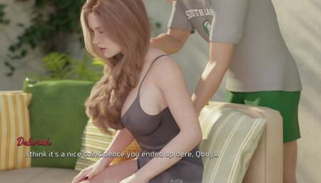 Morning Shoulder massage to landlady, after that cute roommate fuck