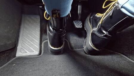 My heavy Doc Martens on the pedals (small version)