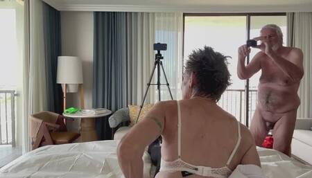 At our Waikiki staycation, I moisturize my skin