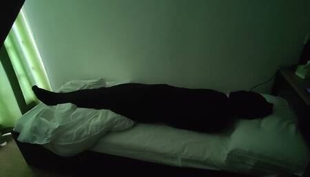 Find you are fully encased with pantyhose after wake up