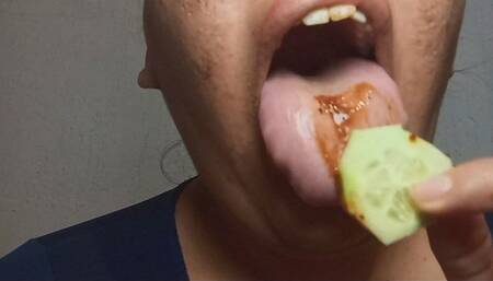 Cucumber + Tajín = Spicy and delicious sounds
