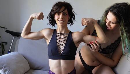 Strong Muscle Worship - Laura Ropes Worships Gia Green Muscles with Muscle Domination, Goddess Worship and Muscle Fetish (720p MP4)
