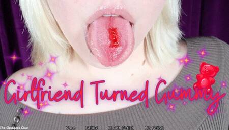 Girlfriend Turned Gummy - HD - The Goddess Clue, Watch Your Gummy Bear Girlfriend Get Sucked And Eaten, Playful Vore, Implied Transformation, Mouth Fetish, Glossy Lips, Shiny Uvula And Throat