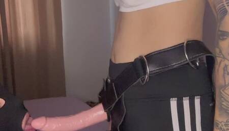 Episode-1 First Time Strap-On Blowjob Training