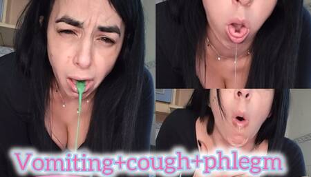 Cough, vomiting and phlegm joined together