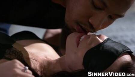 Hot Aidra Fox rubs pussy before getting banged by the big cock of black Ricky Johnson