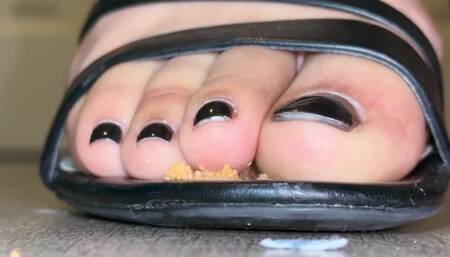 Close up POV Latina Giantess crush in sandals