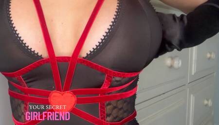 Secret GF in Silky Strap Play & Gloved Self-Worship (POV Tease)