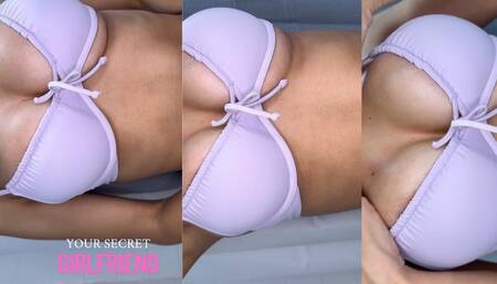 Secret GF: Lavender Bikini Top Tease Bundle (Soft Straps, Top Pulls & Just for You) 4K