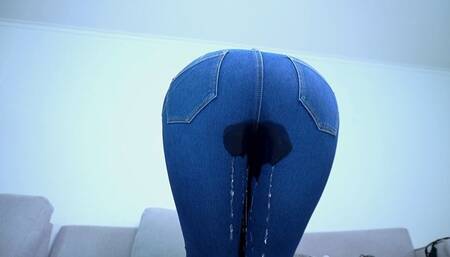 Blue Jeans Piss Soak: Wet Denim Tease