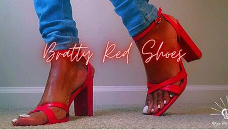 Bratty Red Shoes Foot Tapping Humiliation