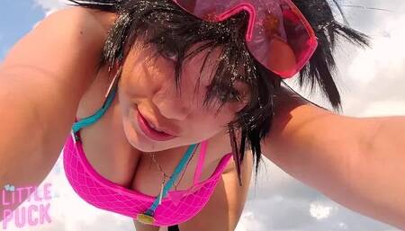 X-men Cosplay Big Titty Jubilee | Pov Punk Girlfriend Gravure Public Beach Ex...
