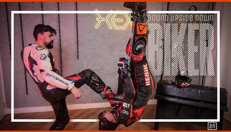 Hex caught and traps Caio upside down in biker suit (1080p ENG-sub) Chain Bondage - Bondage Male - Gay Bondage - Gay Domination - Male Domination