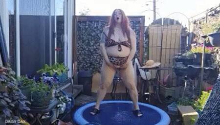 BBW Peeing In the Splash Pad Outdoors