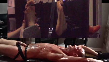 Straight Personal Trainer Josh Gets Tickled, Ball-Bumped, and Jerked Strapped Tight In Stocks! (Part 2)