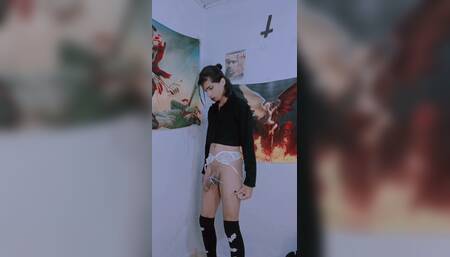 Shake Your Dick a Lot - Transvestite Doing Effeminate Naked Poses - Naked Women