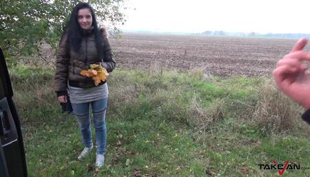 Deep fuck for cheated European brunette college girl