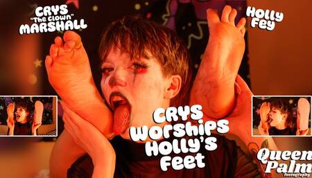 Crys Worships Holly's Feet Featuring Crys "The Clown" Marshall and Holly Fey