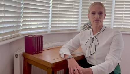 A caning from the Headmistress at the end of term