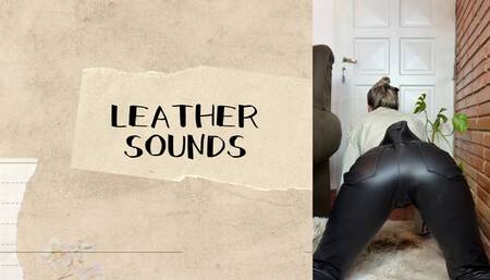 leather asmr pants jacket and glove